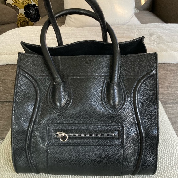 Large CÉLINE pebble leather phantom Bag - Picture 6 of 16